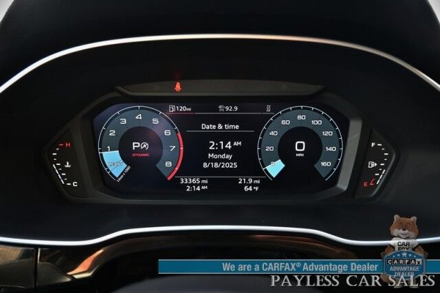2022 Audi Q3 Premium / AWD / Convenience Pkg / Power & Heated Leather Seats / Panoramic Sunroof / Blind Spot Alert / Apple CarPlay & Android Auto / USB Input / Back Up Camera / 30 MPG / 1-Owner Anchorage AK