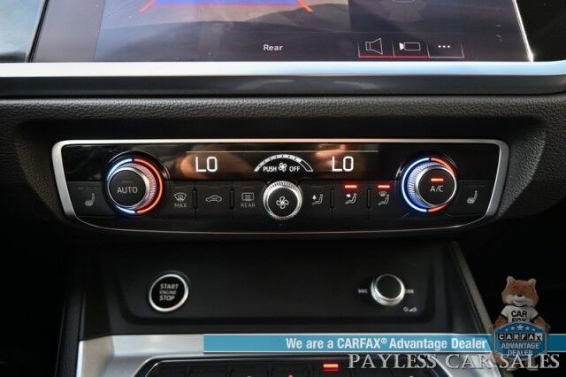 2022 Audi Q3 Premium / AWD / Convenience Pkg / Power & Heated Leather Seats / Panoramic Sunroof / Blind Spot Alert / Apple CarPlay & Android Auto / USB Input / Back Up Camera / 30 MPG / 1-Owner Anchorage AK