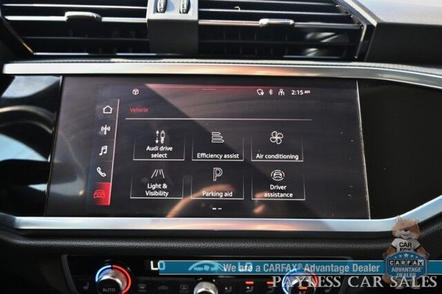 2022 Audi Q3 Premium / AWD / Convenience Pkg / Power & Heated Leather Seats / Panoramic Sunroof / Blind Spot Alert / Apple CarPlay & Android Auto / USB Input / Back Up Camera / 30 MPG / 1-Owner Anchorage AK