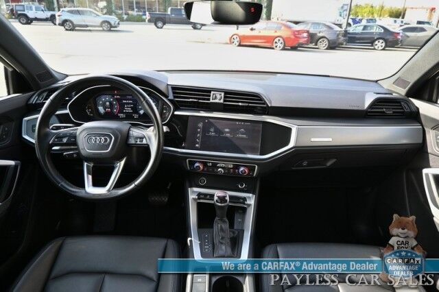 2022 Audi Q3 Premium / AWD / Convenience Pkg / Power & Heated Leather Seats / Panoramic Sunroof / Blind Spot Alert / Apple CarPlay & Android Auto / USB Input / Back Up Camera / 30 MPG / 1-Owner Anchorage AK