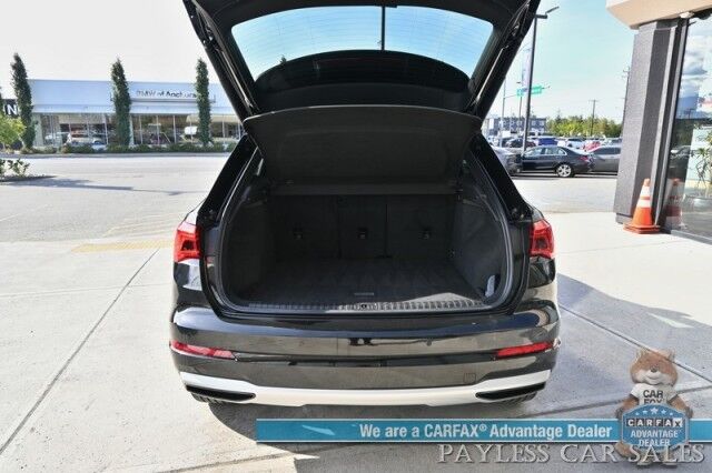 2022 Audi Q3 Premium / AWD / Convenience Pkg / Power & Heated Leather Seats / Panoramic Sunroof / Blind Spot Alert / Apple CarPlay & Android Auto / USB Input / Back Up Camera / 30 MPG / 1-Owner Anchorage AK