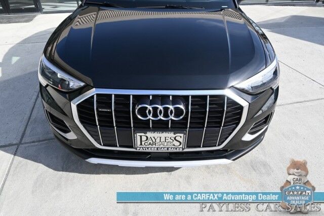 2022 Audi Q3 Premium / AWD / Convenience Pkg / Power & Heated Leather Seats / Panoramic Sunroof / Blind Spot Alert / Apple CarPlay & Android Auto / USB Input / Back Up Camera / 30 MPG / 1-Owner Anchorage AK