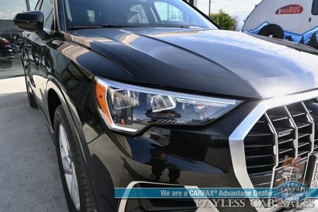 2022 Audi Q3 Premium / AWD / Convenience Pkg / Power & Heated Leather Seats / Panoramic Sunroof / Blind Spot Alert / Apple CarPlay & Android Auto / USB Input / Back Up Camera / 30 MPG / 1-Owner Anchorage AK