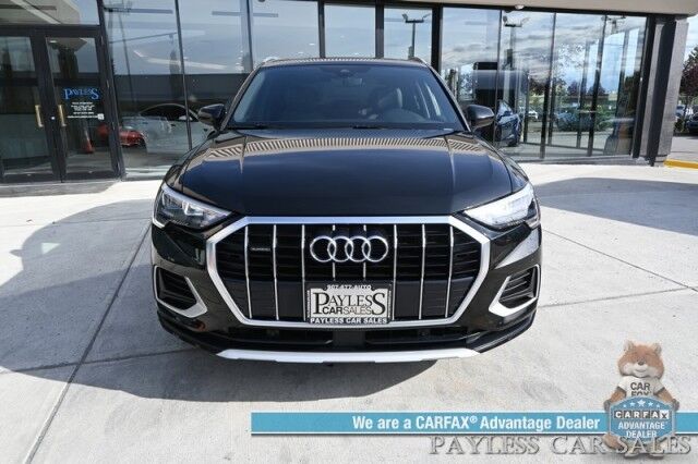 2022 Audi Q3 Premium / AWD / Convenience Pkg / Power & Heated Leather Seats / Panoramic Sunroof / Blind Spot Alert / Apple CarPlay & Android Auto / USB Input / Back Up Camera / 30 MPG / 1-Owner Anchorage AK