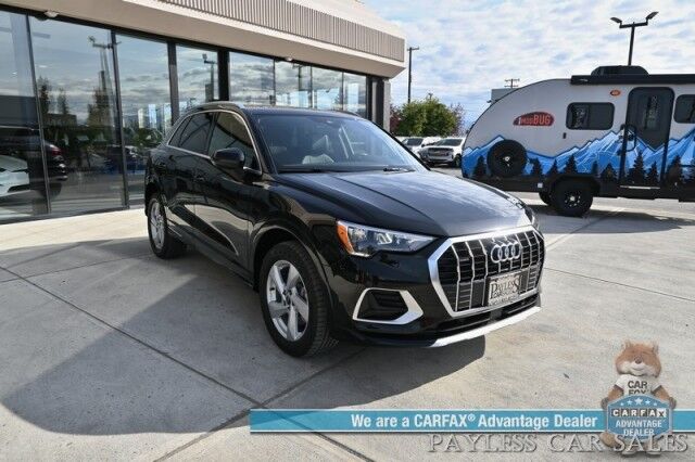 2022 Audi Q3 Premium / AWD / Convenience Pkg / Power & Heated Leather Seats / Panoramic Sunroof / Blind Spot Alert / Apple CarPlay & Android Auto / USB Input / Back Up Camera / 30 MPG / 1-Owner Anchorage AK