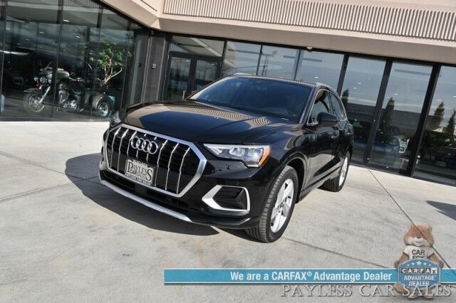 2022 Audi Q3 Premium / AWD / Convenience Pkg / Power & Heated Leather Seats / Panoramic Sunroof / Blind Spot Alert / Apple CarPlay & Android Auto / USB Input / Back Up Camera / 30 MPG / 1-Owner Anchorage AK
