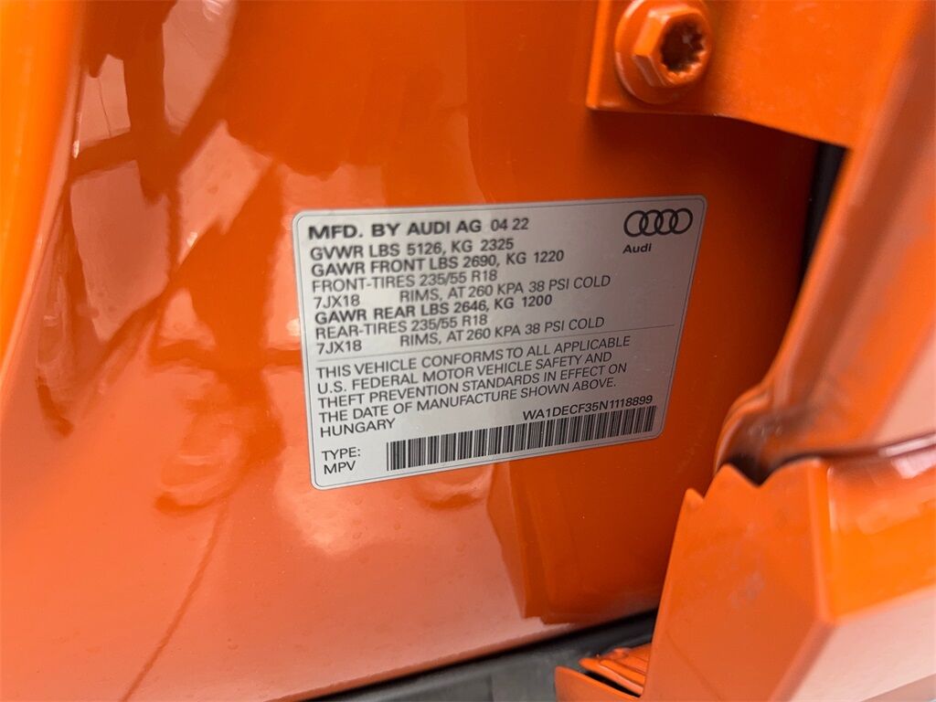 2022 Audi Q3 Premium S Line CAM,PANO,HTD STS,BLIND SPOT,18&quot; WLS Irving TX