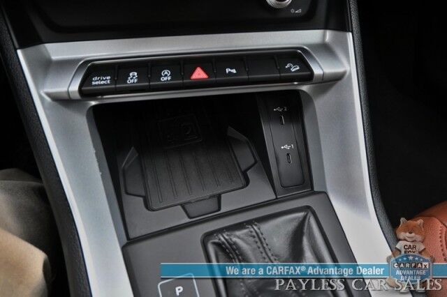 2022 Audi Q3 S Line Premium Plus / AWD / Technology Pkg / Power & Heated Leather Seats / Panoramic Sunroof / NAV / Sonos Speakers / Lane Departure & Blind Spot Alert / Apple CarPlay & Android Auto / 1- Owner Anchorage AK