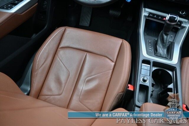 2022 Audi Q3 S Line Premium Plus / AWD / Technology Pkg / Power & Heated Leather Seats / Panoramic Sunroof / NAV / Sonos Speakers / Lane Departure & Blind Spot Alert / Apple CarPlay & Android Auto / 1- Owner Anchorage AK