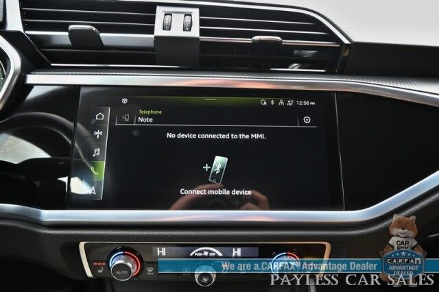 2022 Audi Q3 S Line Premium Plus / AWD / Technology Pkg / Power & Heated Leather Seats / Panoramic Sunroof / NAV / Sonos Speakers / Lane Departure & Blind Spot Alert / Apple CarPlay & Android Auto / 1- Owner Anchorage AK