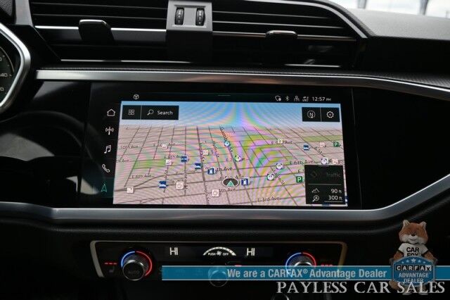 2022 Audi Q3 S Line Premium Plus / AWD / Technology Pkg / Power & Heated Leather Seats / Panoramic Sunroof / NAV / Sonos Speakers / Lane Departure & Blind Spot Alert / Apple CarPlay & Android Auto / 1- Owner Anchorage AK