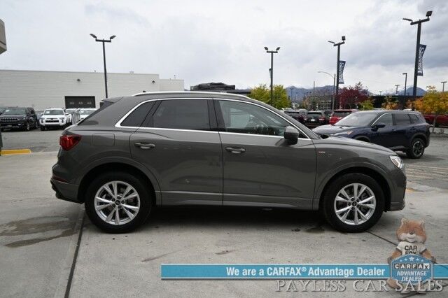 2022 Audi Q3 S Line Premium Plus / AWD / Technology Pkg / Power & Heated Leather Seats / Panoramic Sunroof / NAV / Sonos Speakers / Lane Departure & Blind Spot Alert / Apple CarPlay & Android Auto / 1- Owner Anchorage AK