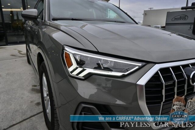 2022 Audi Q3 S Line Premium Plus / AWD / Technology Pkg / Power & Heated Leather Seats / Panoramic Sunroof / NAV / Sonos Speakers / Lane Departure & Blind Spot Alert / Apple CarPlay & Android Auto / 1- Owner Anchorage AK