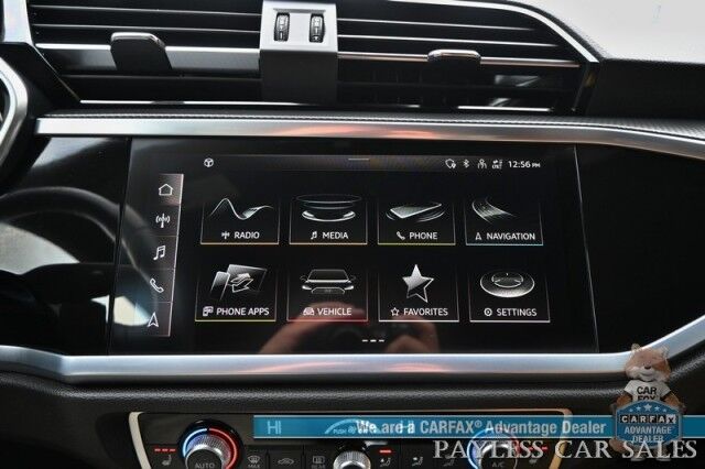 2022 Audi Q3 S Line Premium Plus / AWD / Technology Pkg / Power & Heated Leather Seats / Panoramic Sunroof / NAV / Sonos Speakers / Lane Departure & Blind Spot Alert / Apple CarPlay & Android Auto / 1- Owner Anchorage AK