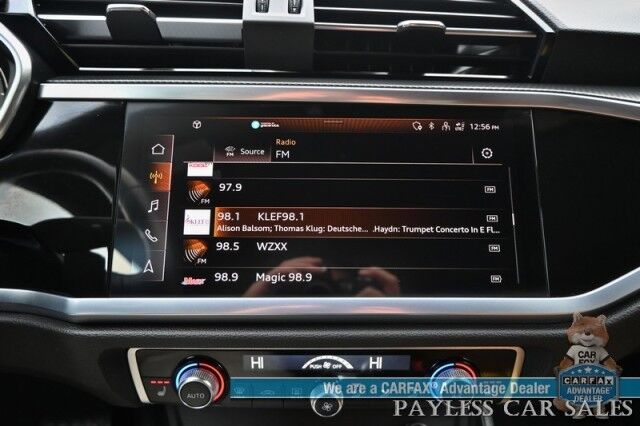 2022 Audi Q3 S Line Premium Plus / AWD / Technology Pkg / Power & Heated Leather Seats / Panoramic Sunroof / NAV / Sonos Speakers / Lane Departure & Blind Spot Alert / Apple CarPlay & Android Auto / 1- Owner Anchorage AK