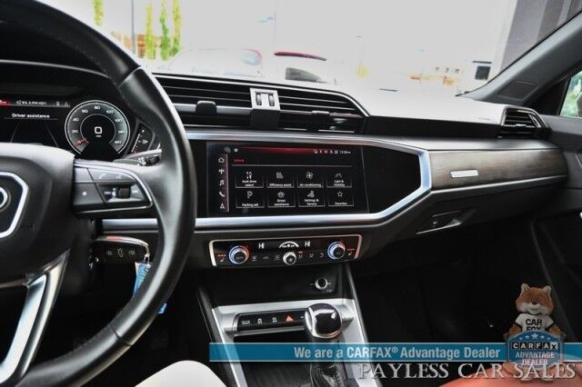 2022 Audi Q3 S Line Premium Plus / AWD / Technology Pkg / Power & Heated Leather Seats / Panoramic Sunroof / NAV / Sonos Speakers / Lane Departure & Blind Spot Alert / Apple CarPlay & Android Auto / 1- Owner Anchorage AK