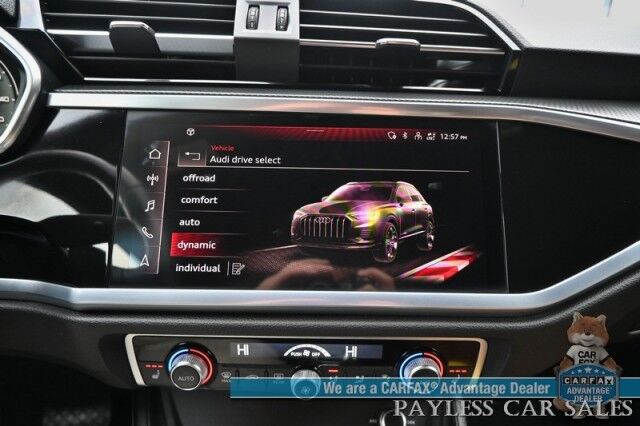 2022 Audi Q3 S Line Premium Plus / AWD / Technology Pkg / Power & Heated Leather Seats / Panoramic Sunroof / NAV / Sonos Speakers / Lane Departure & Blind Spot Alert / Apple CarPlay & Android Auto / 1- Owner Anchorage AK