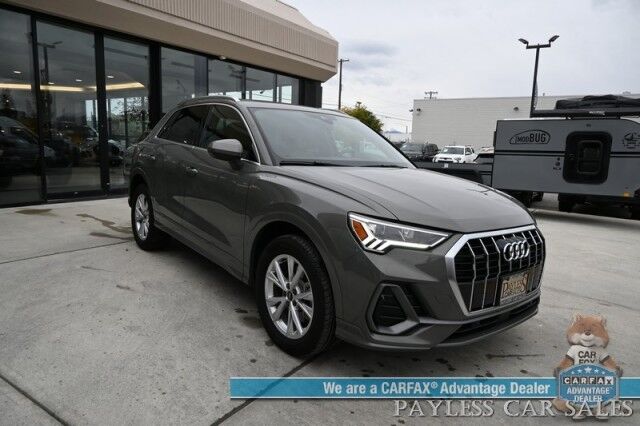 2022 Audi Q3 S Line Premium Plus / AWD / Technology Pkg / Power & Heated Leather Seats / Panoramic Sunroof / NAV / Sonos Speakers / Lane Departure & Blind Spot Alert / Apple CarPlay & Android Auto / 1- Owner Anchorage AK