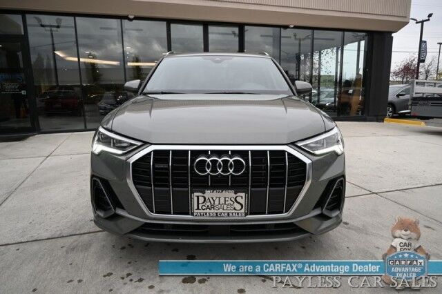 2022 Audi Q3 S Line Premium Plus / AWD / Technology Pkg / Power & Heated Leather Seats / Panoramic Sunroof / NAV / Sonos Speakers / Lane Departure & Blind Spot Alert / Apple CarPlay & Android Auto / 1- Owner Anchorage AK