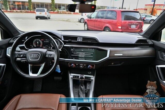 2022 Audi Q3 S Line Premium Plus / AWD / Technology Pkg / Power & Heated Leather Seats / Panoramic Sunroof / NAV / Sonos Speakers / Lane Departure & Blind Spot Alert / Apple CarPlay & Android Auto / 1- Owner Anchorage AK