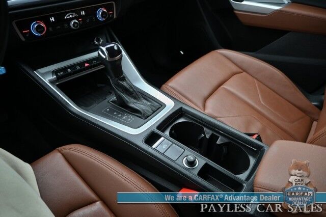 2022 Audi Q3 S Line Premium Plus / AWD / Technology Pkg / Power & Heated Leather Seats / Panoramic Sunroof / Navigation / Sonos Speakers / Lane Departure & Blind Spot Alert / Apple CarPlay & Android Auto / 1- Owner Anchorage AK