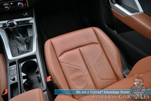 2022 Audi Q3 S Line Premium Plus / AWD / Technology Pkg / Power & Heated Leather Seats / Panoramic Sunroof / Navigation / Sonos Speakers / Lane Departure & Blind Spot Alert / Apple CarPlay & Android Auto / 1- Owner Anchorage AK