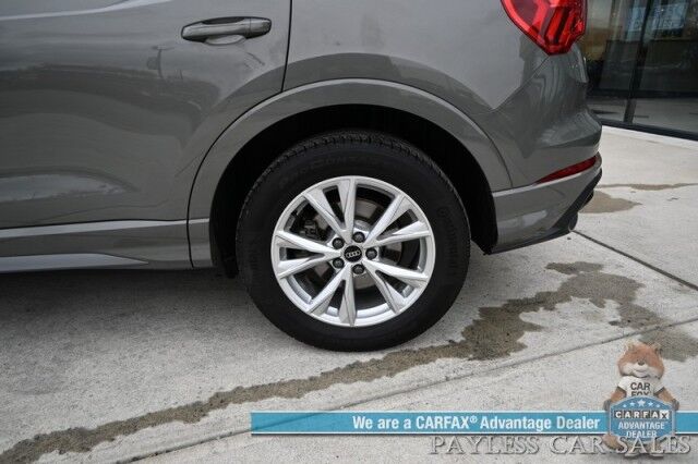 2022 Audi Q3 S Line Premium Plus / AWD / Technology Pkg / Power & Heated Leather Seats / Panoramic Sunroof / Navigation / Sonos Speakers / Lane Departure & Blind Spot Alert / Apple CarPlay & Android Auto / 1- Owner Anchorage AK