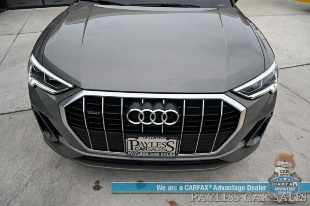 2022 Audi Q3 S Line Premium Plus / AWD / Technology Pkg / Power & Heated Leather Seats / Panoramic Sunroof / Navigation / Sonos Speakers / Lane Departure & Blind Spot Alert / Apple CarPlay & Android Auto / 1- Owner Anchorage AK