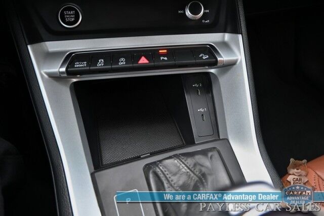 2022 Audi Q3 S line Premium / AWD / Convenience Pkg / Power & Heated Leather Seats / Panoramic Sunroof / Adaptive Cruise / Lane Watch & Blind Spot / Apple CarPlay & Android Auto / Keyless Entry & Start / Back Up Cam / 1-Owner Anchorage AK