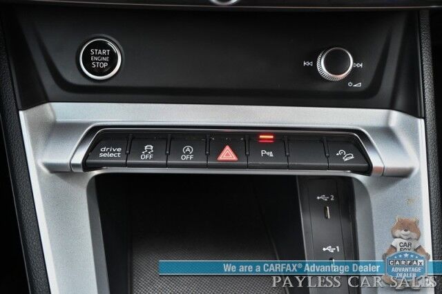 2022 Audi Q3 S line Premium / AWD / Convenience Pkg / Power & Heated Leather Seats / Panoramic Sunroof / Adaptive Cruise / Lane Watch & Blind Spot / Apple CarPlay & Android Auto / Keyless Entry & Start / Back Up Cam / 1-Owner Anchorage AK