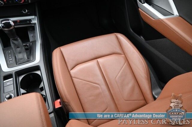 2022 Audi Q3 S line Premium / AWD / Convenience Pkg / Power & Heated Leather Seats / Panoramic Sunroof / Adaptive Cruise / Lane Watch & Blind Spot / Apple CarPlay & Android Auto / Keyless Entry & Start / Back Up Cam / 1-Owner Anchorage AK