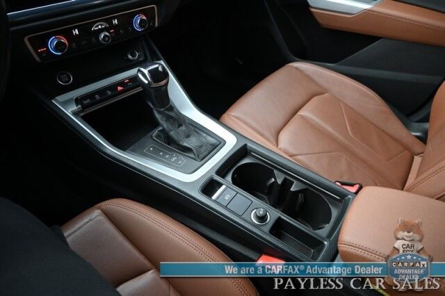 2022 Audi Q3 S line Premium / AWD / Convenience Pkg / Power & Heated Leather Seats / Panoramic Sunroof / Adaptive Cruise / Lane Watch & Blind Spot / Apple CarPlay & Android Auto / Keyless Entry & Start / Back Up Cam / 1-Owner Anchorage AK