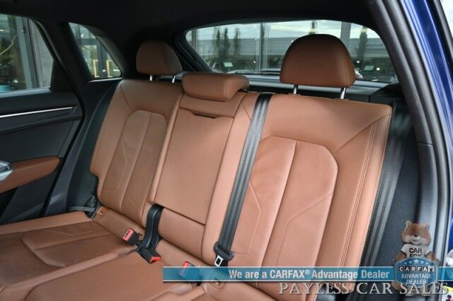 2022 Audi Q3 S line Premium / AWD / Convenience Pkg / Power & Heated Leather Seats / Panoramic Sunroof / Adaptive Cruise / Lane Watch & Blind Spot / Apple CarPlay & Android Auto / Keyless Entry & Start / Back Up Cam / 1-Owner Anchorage AK