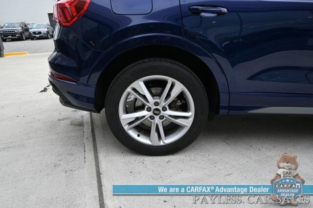 2022 Audi Q3 S line Premium / AWD / Convenience Pkg / Power & Heated Leather Seats / Panoramic Sunroof / Adaptive Cruise / Lane Watch & Blind Spot / Apple CarPlay & Android Auto / Keyless Entry & Start / Back Up Cam / 1-Owner Anchorage AK