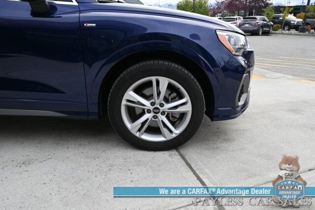 2022 Audi Q3 S line Premium / AWD / Convenience Pkg / Power & Heated Leather Seats / Panoramic Sunroof / Adaptive Cruise / Lane Watch & Blind Spot / Apple CarPlay & Android Auto / Keyless Entry & Start / Back Up Cam / 1-Owner Anchorage AK