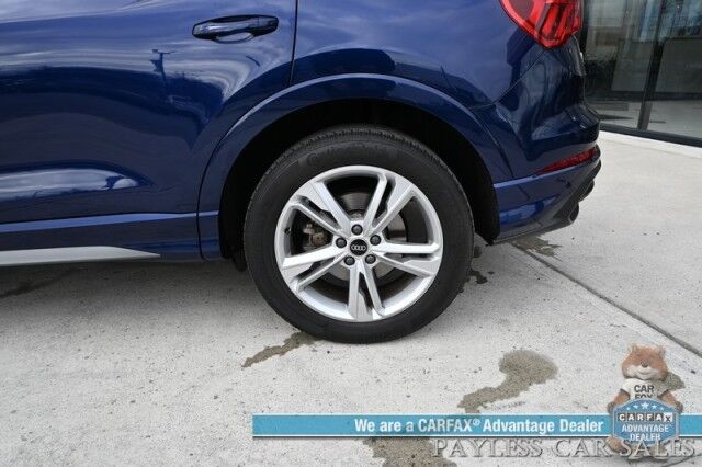 2022 Audi Q3 S line Premium / AWD / Convenience Pkg / Power & Heated Leather Seats / Panoramic Sunroof / Adaptive Cruise / Lane Watch & Blind Spot / Apple CarPlay & Android Auto / Keyless Entry & Start / Back Up Cam / 1-Owner Anchorage AK