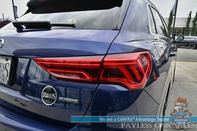 2022 Audi Q3 S line Premium / AWD / Convenience Pkg / Power & Heated Leather Seats / Panoramic Sunroof / Adaptive Cruise / Lane Watch & Blind Spot / Apple CarPlay & Android Auto / Keyless Entry & Start / Back Up Cam / 1-Owner Anchorage AK