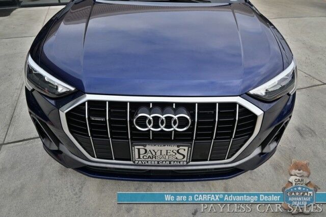 2022 Audi Q3 S line Premium / AWD / Convenience Pkg / Power & Heated Leather Seats / Panoramic Sunroof / Adaptive Cruise / Lane Watch & Blind Spot / Apple CarPlay & Android Auto / Keyless Entry & Start / Back Up Cam / 1-Owner Anchorage AK