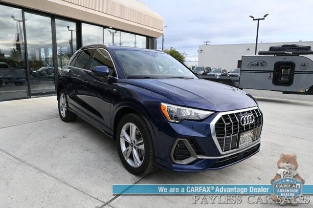 2022 Audi Q3 S line Premium / AWD / Convenience Pkg / Power & Heated Leather Seats / Panoramic Sunroof / Adaptive Cruise / Lane Watch & Blind Spot / Apple CarPlay & Android Auto / Keyless Entry & Start / Back Up Cam / 1-Owner Anchorage AK