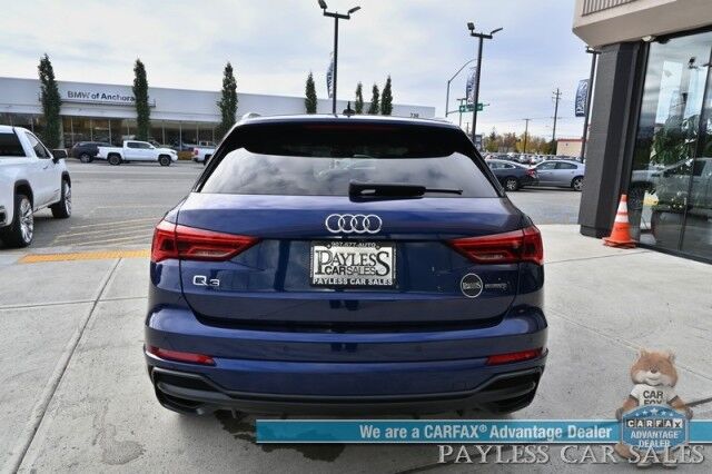 2022 Audi Q3 S line Premium / AWD / Convenience Pkg / Power & Heated Leather Seats / Panoramic Sunroof / Adaptive Cruise / Lane Watch & Blind Spot / Apple CarPlay & Android Auto / Keyless Entry & Start / Back Up Cam / 1-Owner Anchorage AK