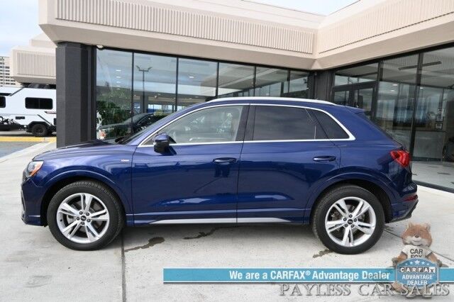 2022 Audi Q3 S line Premium / AWD / Convenience Pkg / Power & Heated Leather Seats / Panoramic Sunroof / Adaptive Cruise / Lane Watch & Blind Spot / Apple CarPlay & Android Auto / Keyless Entry & Start / Back Up Cam / 1-Owner Anchorage AK