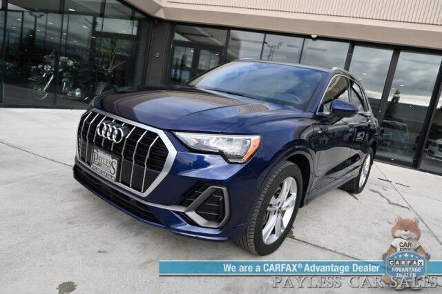2022 Audi Q3 S line Premium / AWD / Convenience Pkg / Power & Heated Leather Seats / Panoramic Sunroof / Adaptive Cruise / Lane Watch & Blind Spot / Apple CarPlay & Android Auto / Keyless Entry & Start / Back Up Cam / 1-Owner Anchorage AK