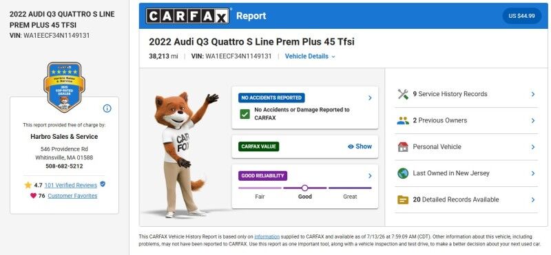2022 Audi Q3 S line Premium Plus Webster MA