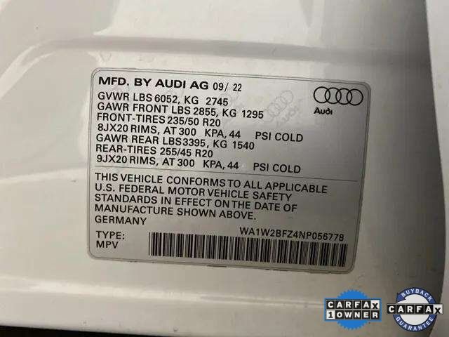 2022 Audi Q4 Sportback e-tron Premium Plus quattro Dallas TX