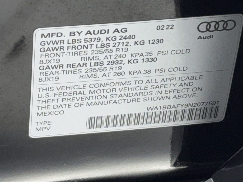 2022 Audi Q5 40 Premium Plus CAM,PANO,HTD STS,BLIND SPOT,19&quot; WL Plano TX
