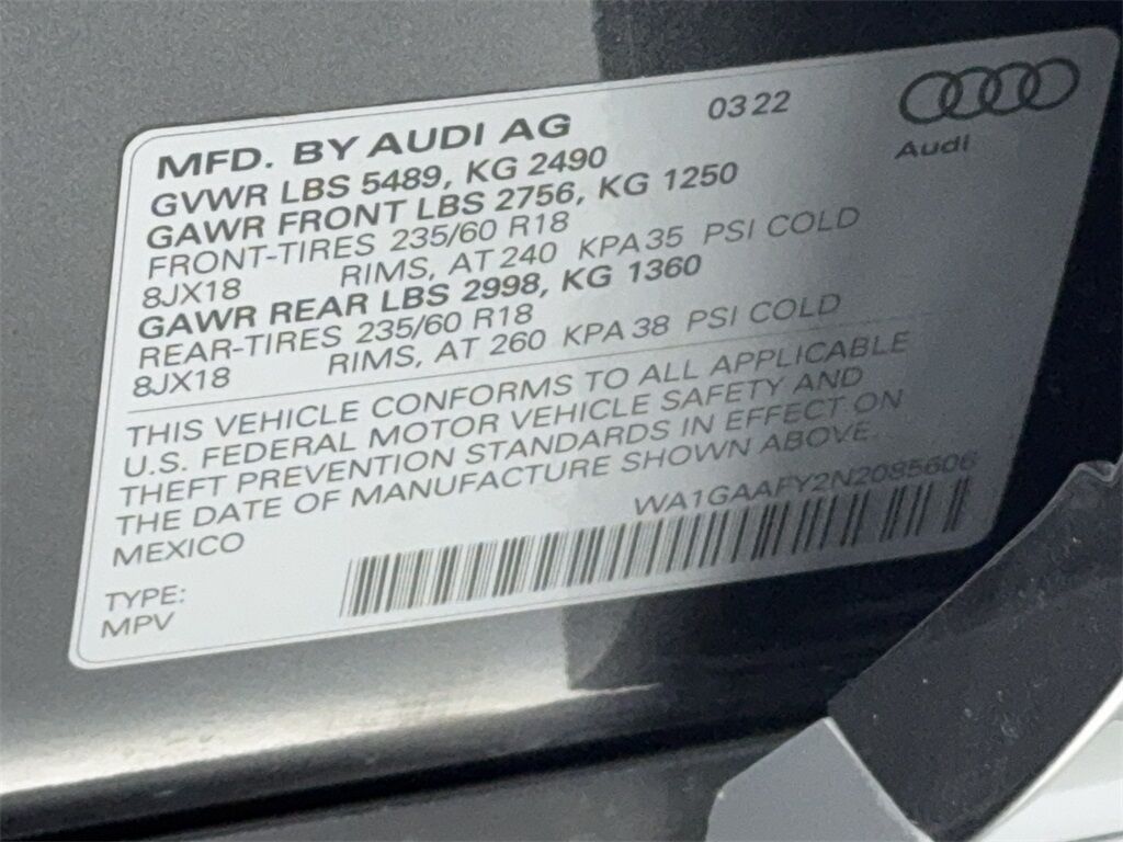 2022 Audi Q5 45 S line Premium CAM,PANO,HTD STS,BLIND SPOT Plano TX