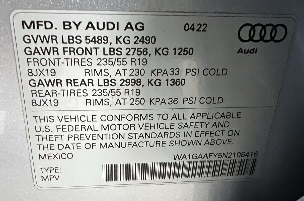 2022 Audi Q5 45 S line Premium Highlands Ranch CO