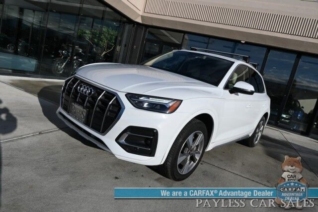 2022 Audi Q5 Premium Plus / AWD / Power & Heated Leather Seats / Sunroof / Apple CarPlay & Android Auto / 360 Back Up Camera / Keyless Entry & Start / Roof Rack / Power Liftgate / 1-Owner Anchorage AK