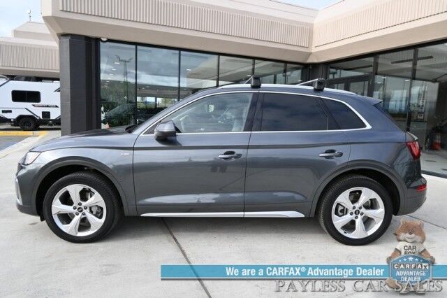 2022 Audi Q5 S line Premium Plus / AWD / Power & Heated Leather Seats / Heated Steering Wheel / Navigation / Bang & Olufsen Speakers / Panoramic Sunroof / Blind Spot Alert / Apple CarPlay & Android Auto / Back Up Camera / 1-Owner Anchorage AK