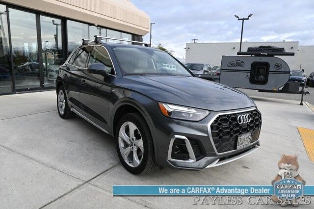 2022 Audi Q5 S line Premium Plus / AWD / Power & Heated Leather Seats / Heated Steering Wheel / Navigation / Bang & Olufsen Speakers / Panoramic Sunroof / Blind Spot Alert / Apple CarPlay & Android Auto / Back Up Camera / 1-Owner Anchorage AK